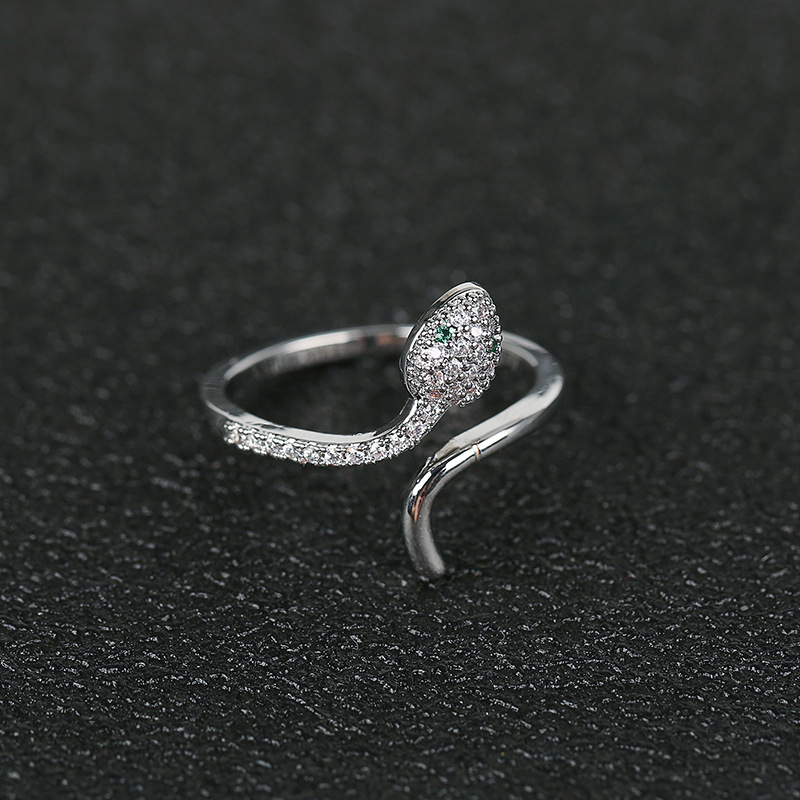 Fashion Copper Micro-inlaid Zircon Ring