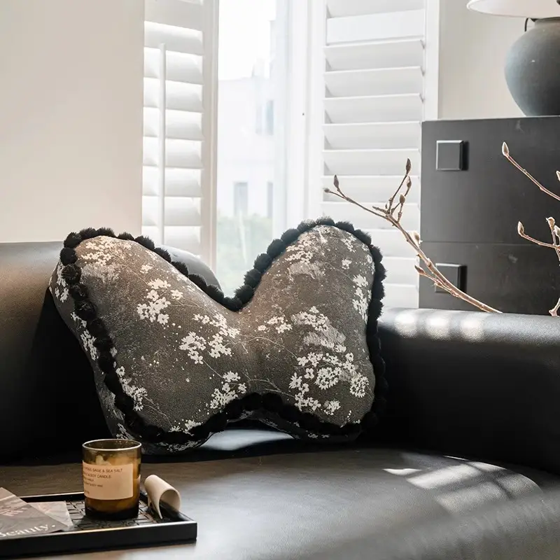 French Retro Butterfly Pillow Living Room Sofa Cushion