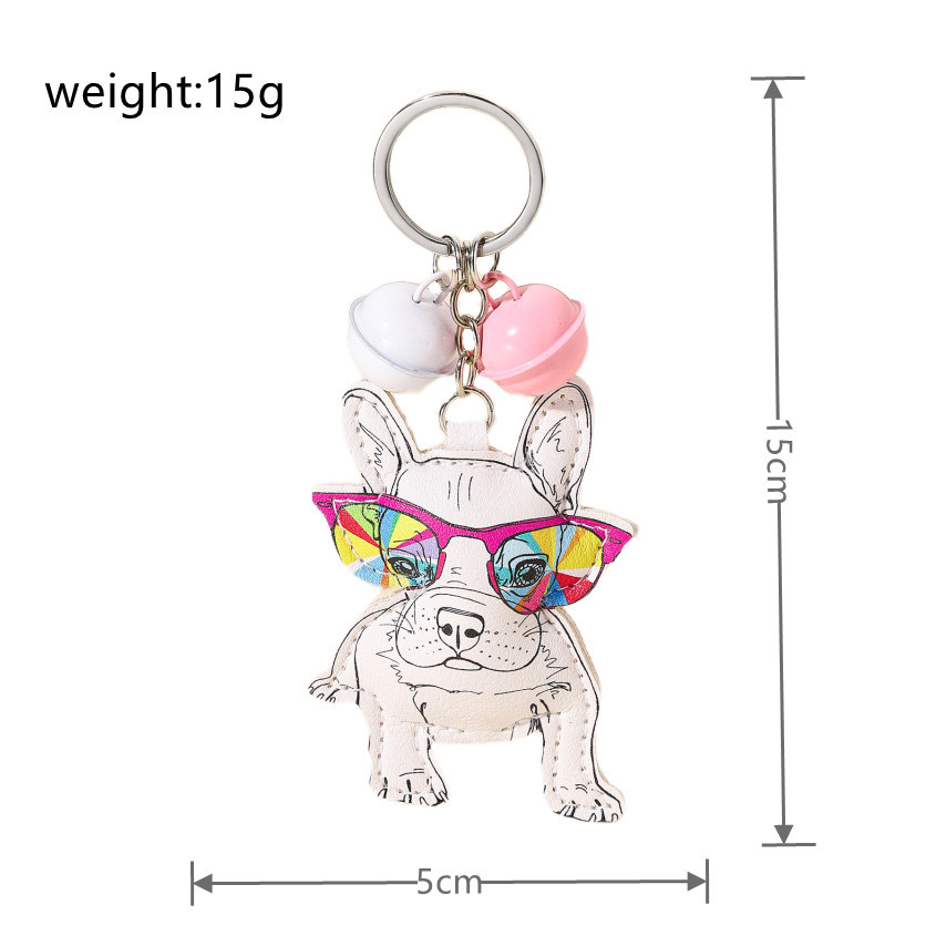 Leather Bell Sunglasses Keychain