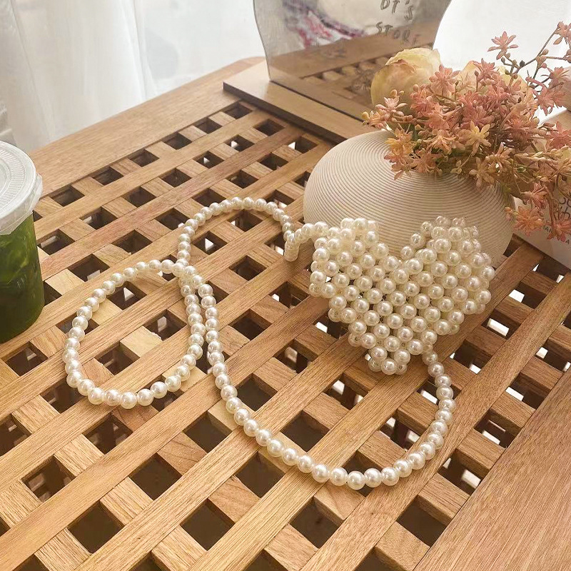 Summer Crossbody Versatile Mini Retro Handwoven Pearl Bag