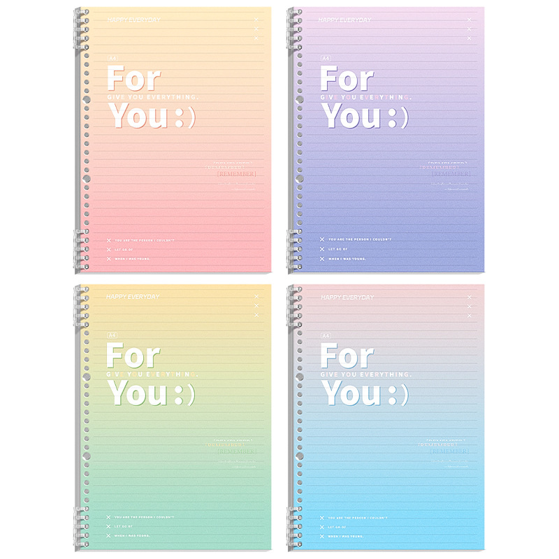 Removable Coil Notebook Gradient Notepad