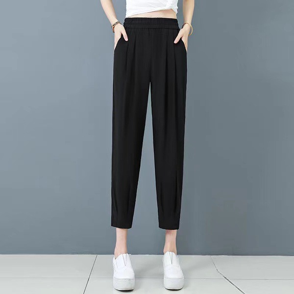 Summer New High Waist Loose And Slimming Thin Casual Ankle-length Suit Pants