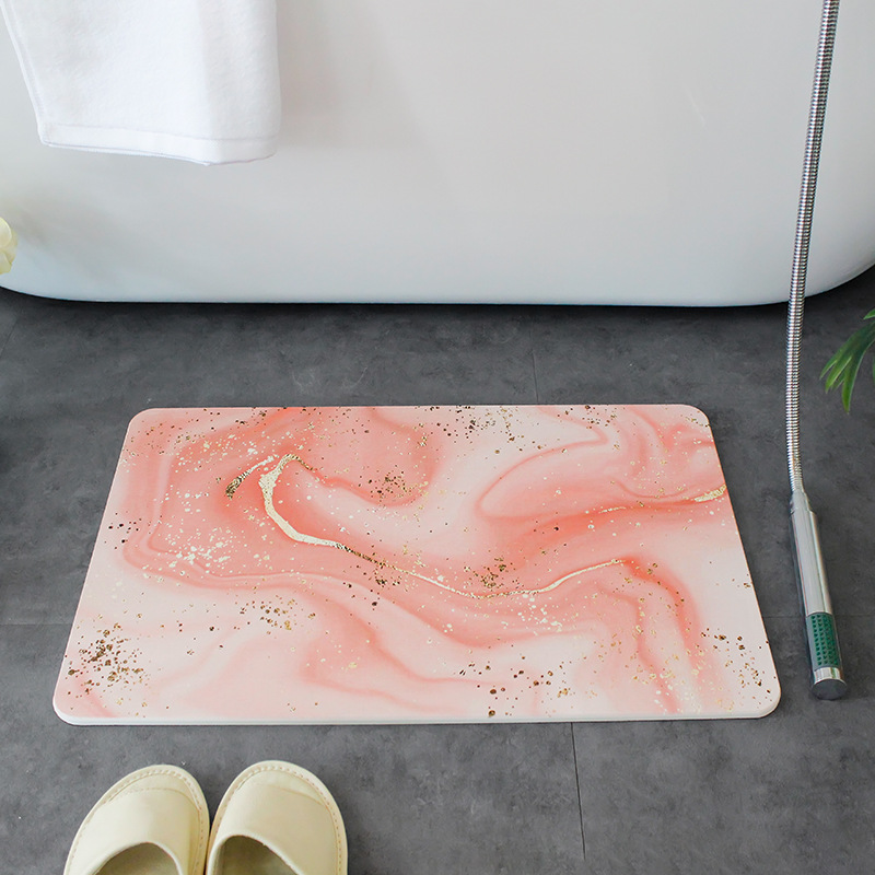 Oil Painting Bathroom Bath Mat Diatom Floor Water-absorbing Quick-drying Non-slip Mat
