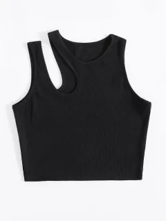 Women's Fashion Hollowed-out Bottoming Camisole - Black - View 1