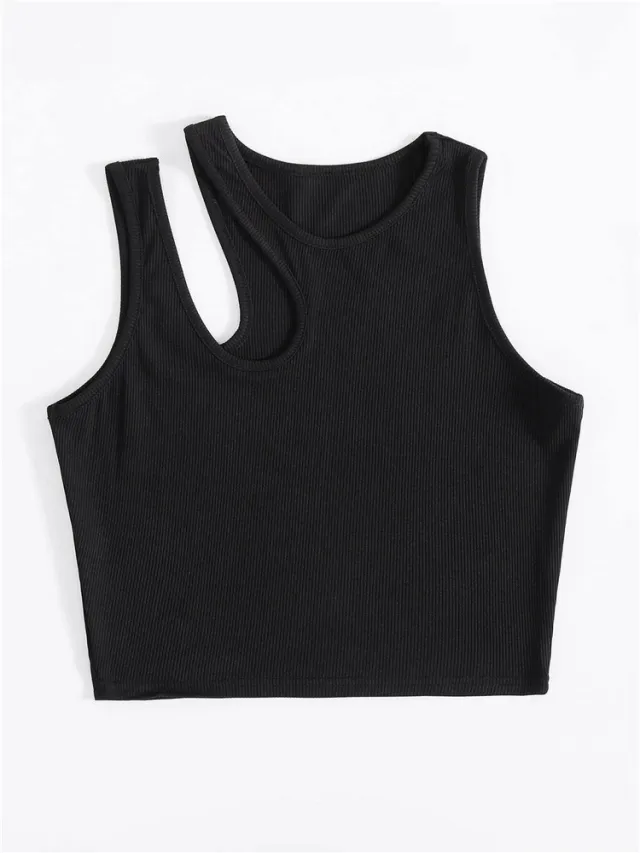 Women's Fashion Hollowed out Bottoming Camisole Black - Shop at LoveMi