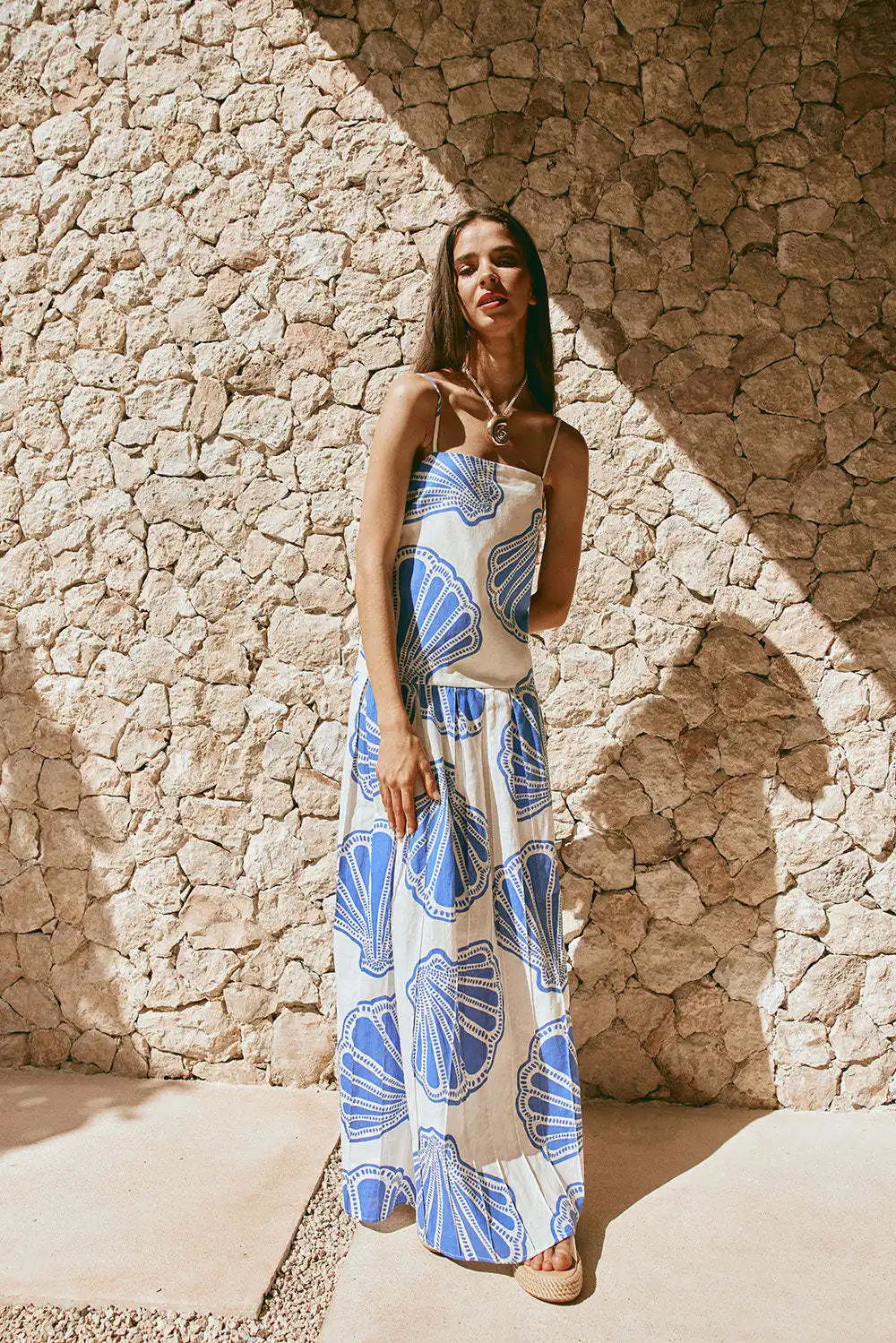 Fashion Loose Linen Sleeveless Tube Top Vacation Style Dress