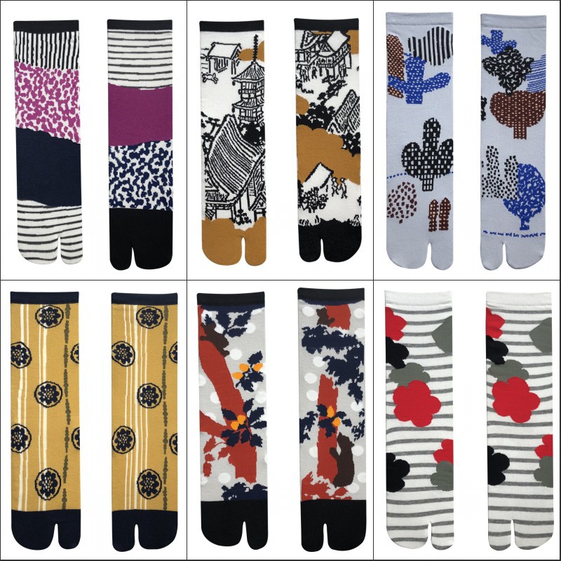 Personalized Mid-calf Two-toe Socks Split-toe Socks