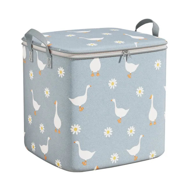 Clothes Quilt Buggy Household Storage Box Non woven Luggage Bag Duck Daisy Blue - Shop at LoveMi