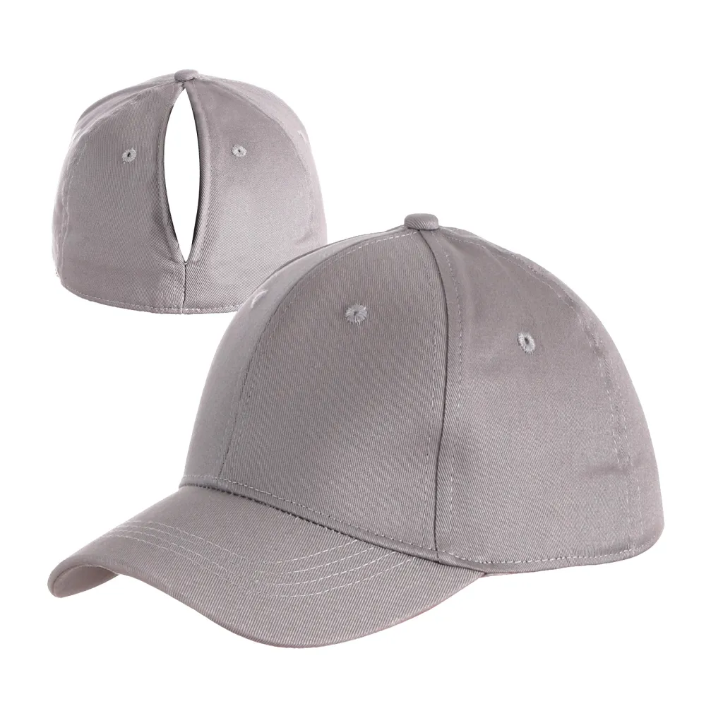 Cap With Hair Extensions Automatic Magnetic Cap Sports Cap - Gray