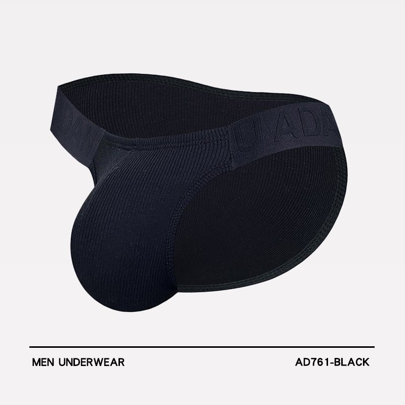 Low-rise High-cut Solid-color Sports Briefs
