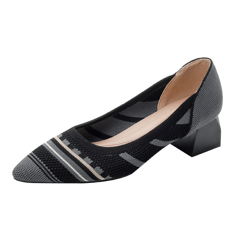 Flyknit Pointed-Toe Chunky-Heeled Pumps, picture 7 of 11