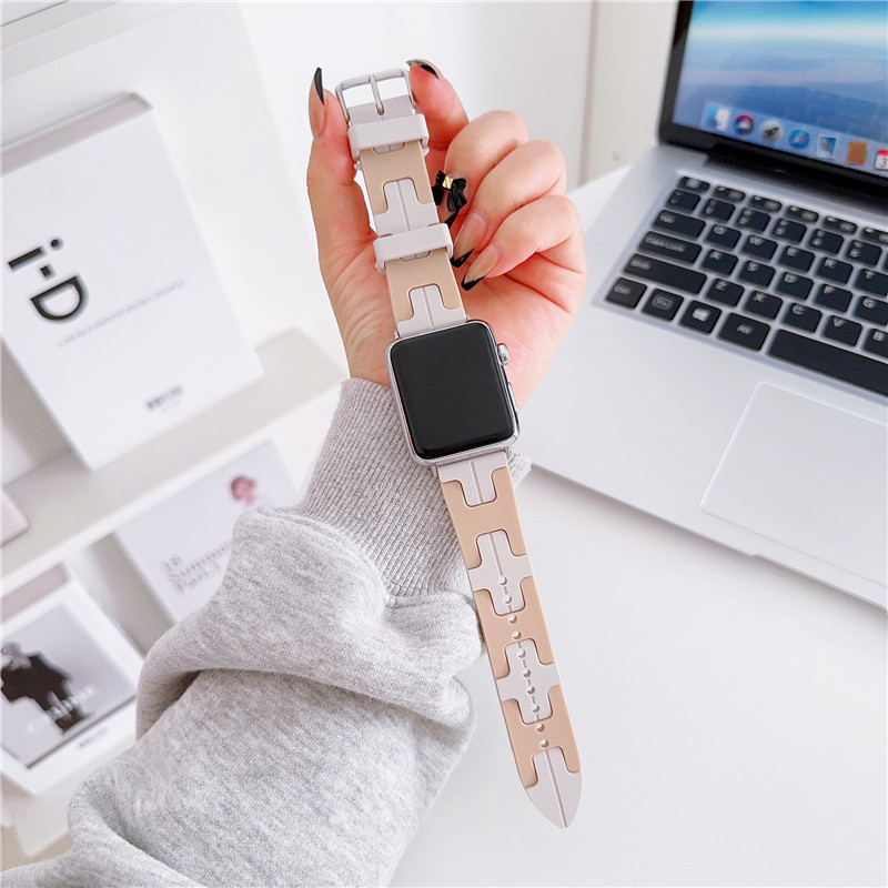 New H-type Two-color Sports Silicone Strap