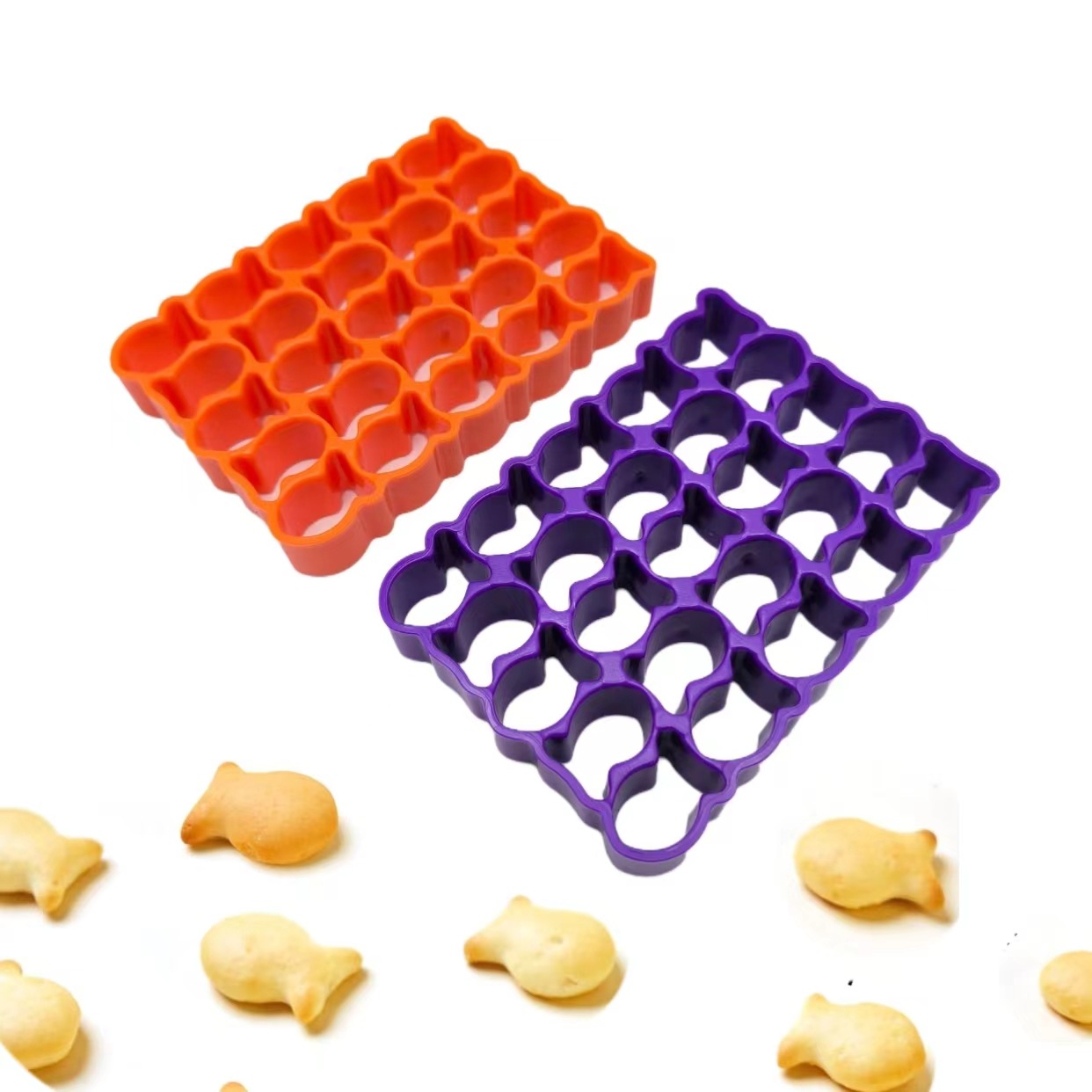 Title 1, 25-grid Fish Biscuit Cutting Mold