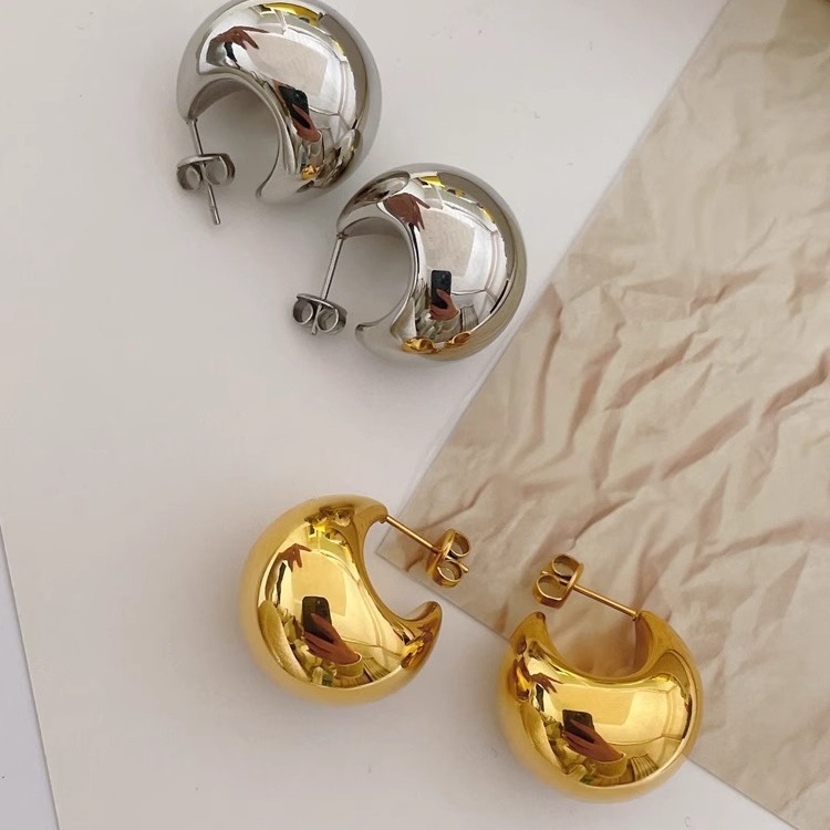 Premium Geometric Metal Water Drop Earrings for Women