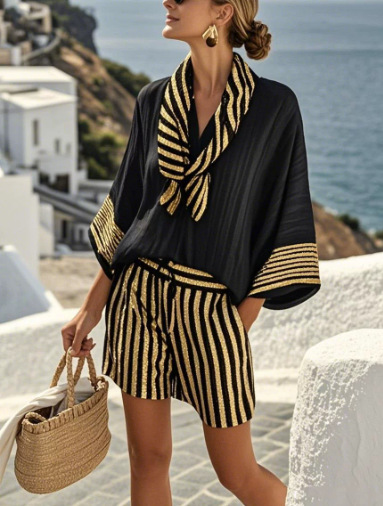 European And American Hot Digital Printing Top For Women Summer Loose Leisure Suit 122Wjvltz5 L - Shop at LoveMi