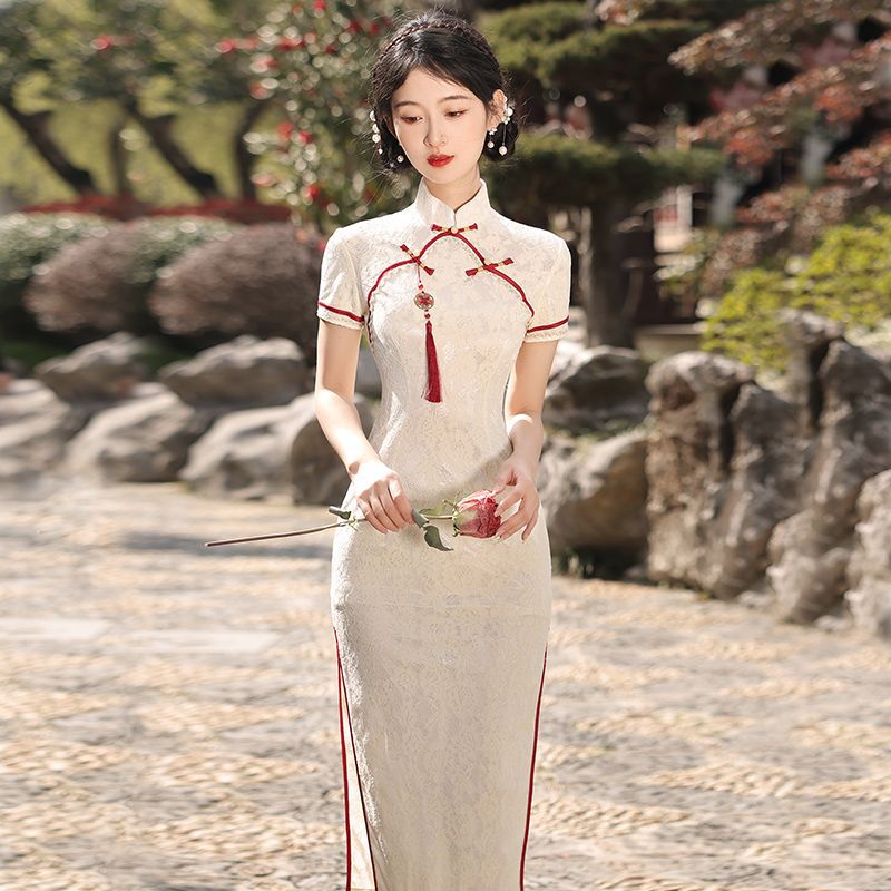 Champagne Chinese Style Dress Daily Style Improved