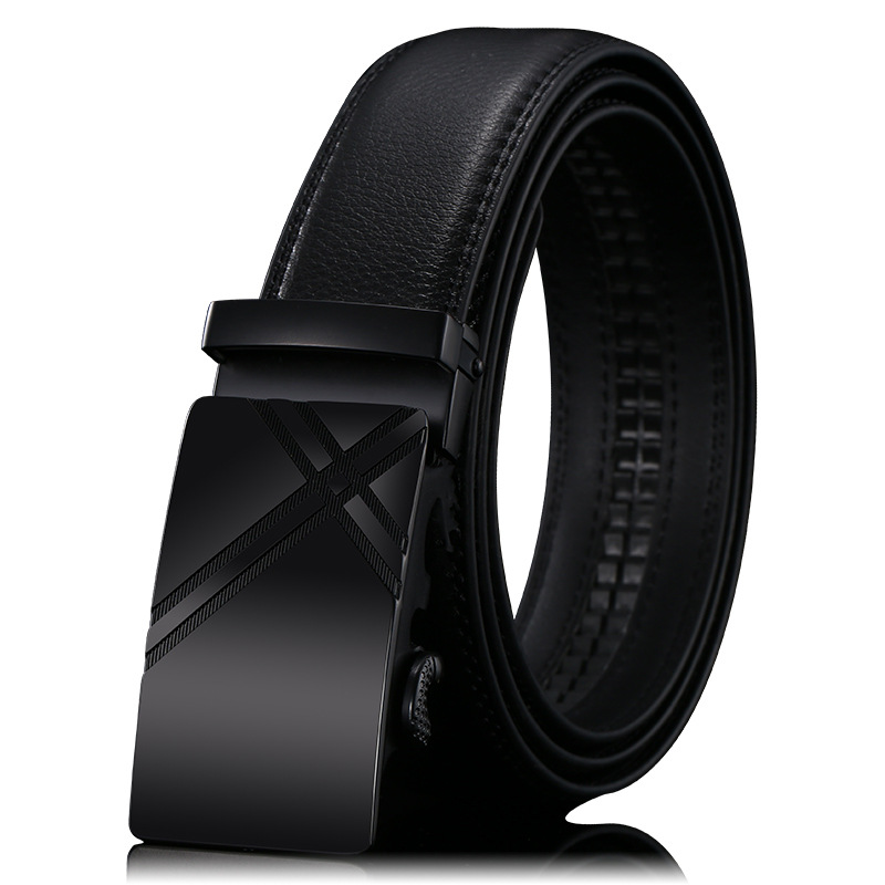 Mens Genuine Leather Belt With Automatic Buckle