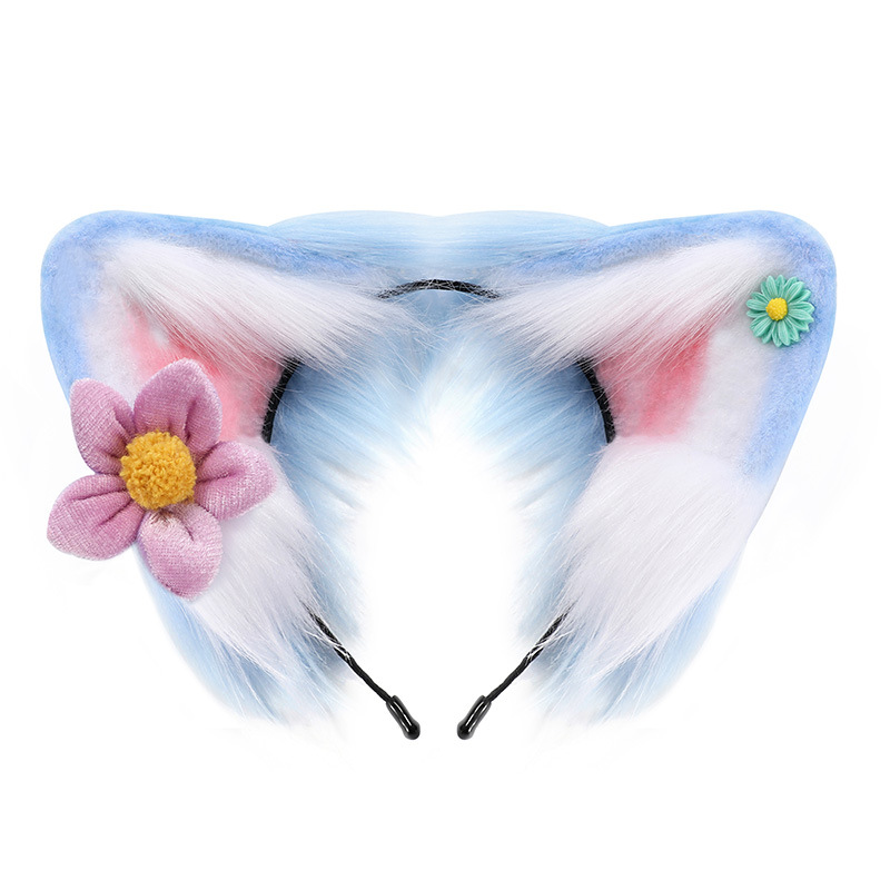 Comic Show Props Plush Simulation Animal Ears Belle Fox Ear Headdress 9