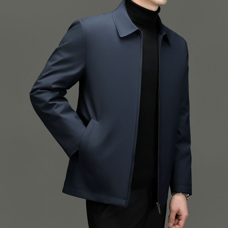Men's Goose Down Jacket Winter New Polo Collar Dad Wear — foto 7