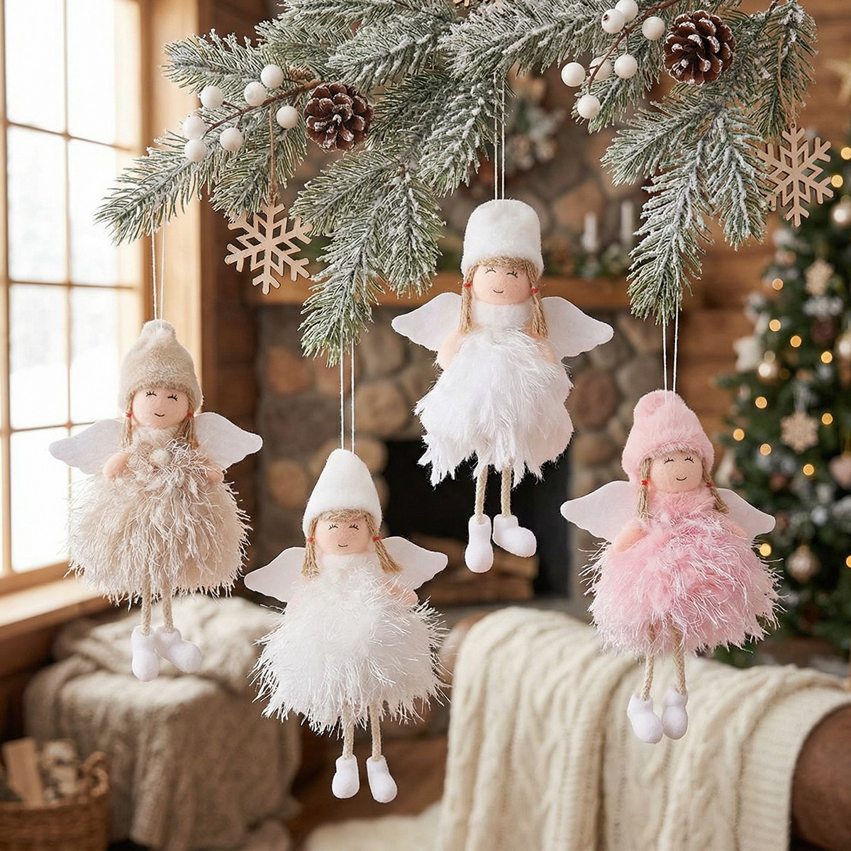 Feather ornament christmas tree decoration christmas tree