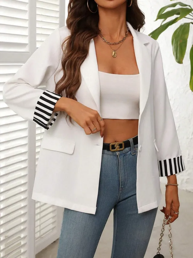 Women's Cardigan Button Small Coat Long Sleeve Short Suit G76Z320 - Shop at LoveMi