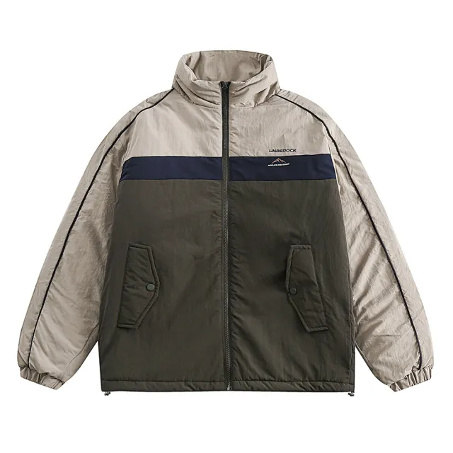 Casual Loose Solid Color Coat Japanese Trendy Cotton padded Coat Gray - Shop at LoveMi