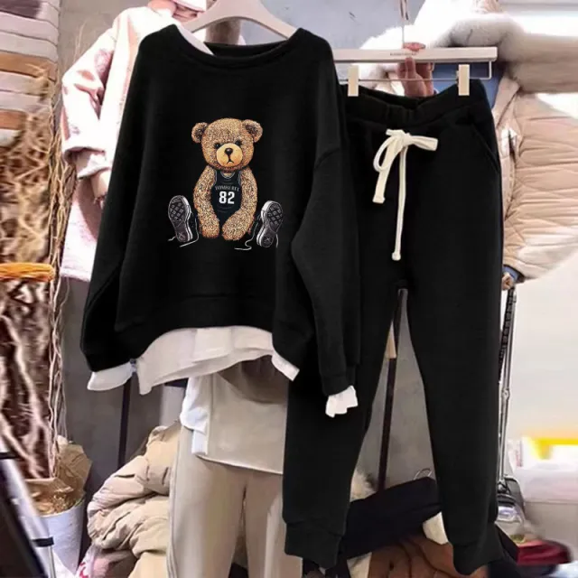 Thickening Exercise Casual Sweatshirt Outfit Black - Shop at LoveMi