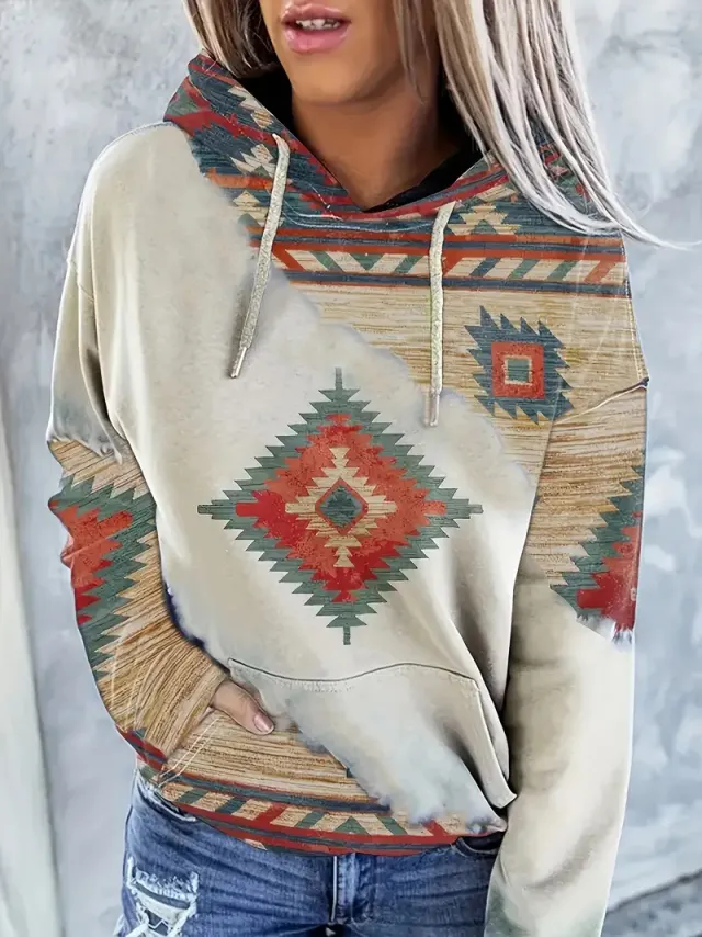 Women's Hoodie Fashionable Ethnic Style Casual Sports Hoodie Cxwy W 2 11 L - Shop at LoveMi