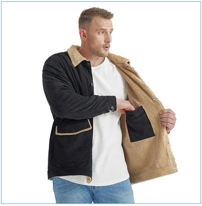 Title 35, Herren Cashmere Jacke Verdickt Groß Loose Casua...