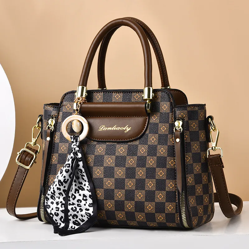 Versatile One Shoulder Crossbody Bag - Brown