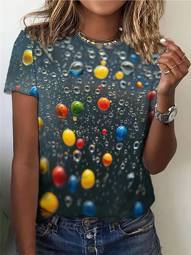 Flower 3D Digital Printing Short Sleeve Zhdxtx531318 Xl - Shop at LoveMi