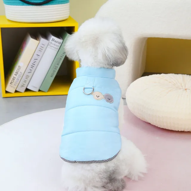 Winter Dog Clothes Cotton Vest Blue - Shop at LoveMi