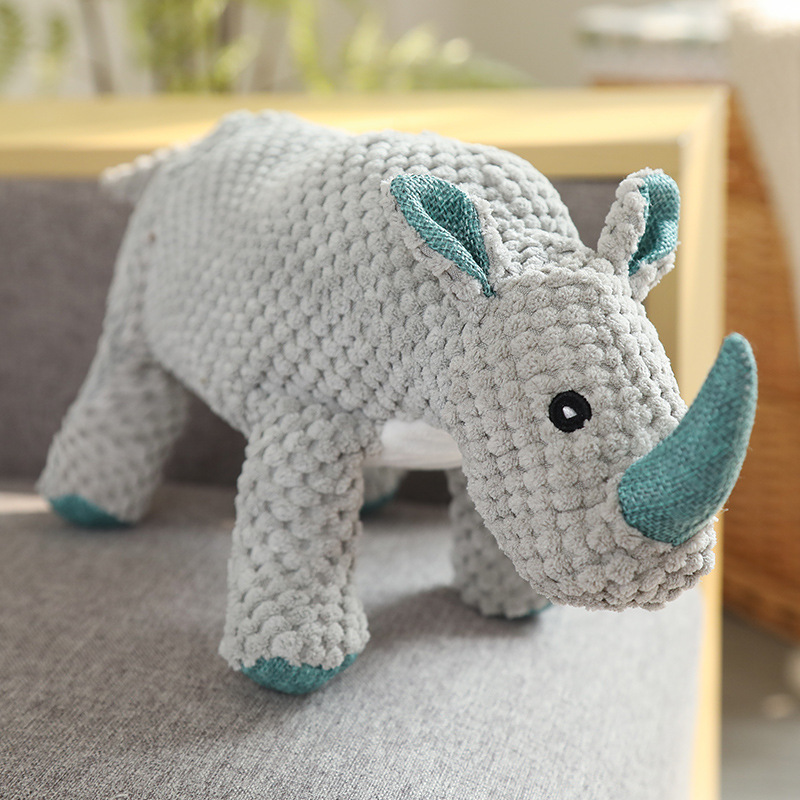 Gray Rhino Doll 30cm