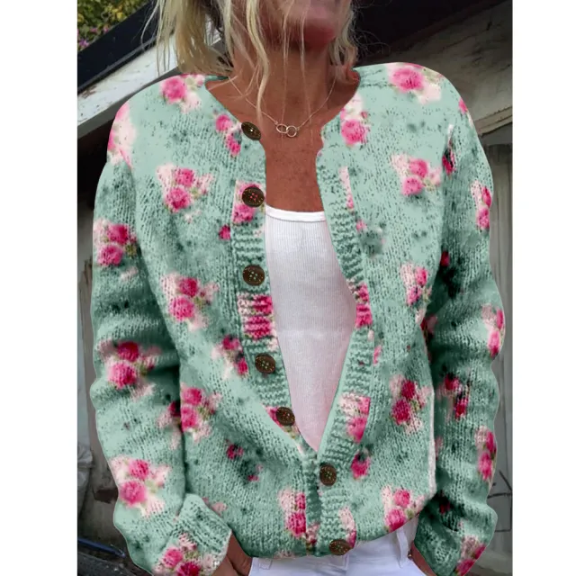 Women's Sweater Animal Elements Floral Cardigan Style 9 - Shop at LoveMi