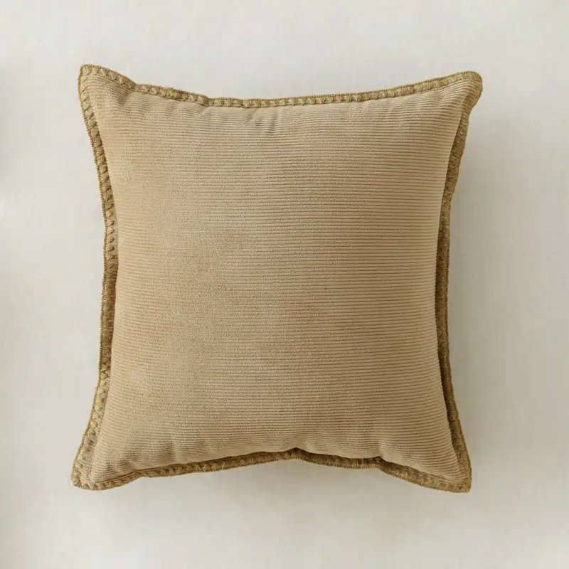 Home Fashion Simple Corduroy Couch Pillow