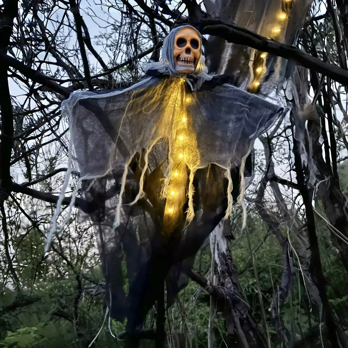 Halloween Decorations Horror Hanging Ghost Skull Skeleton Prop Perfect For Home Outdoor Yard Party Supplies Festival Decorations – image 2