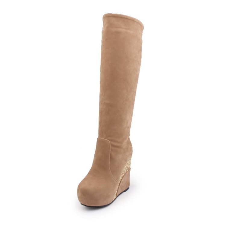 Suede Wedge Boots