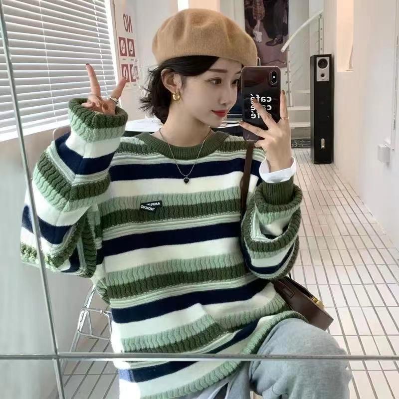 Women's Loose Long Sleeve Mid-length Sweater