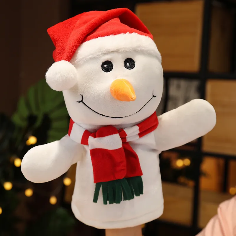 Cartoon Santa Claus Plush Hand Puppet - Interactive Ventriloquism Toy for Kids Christmas Gift – image 6