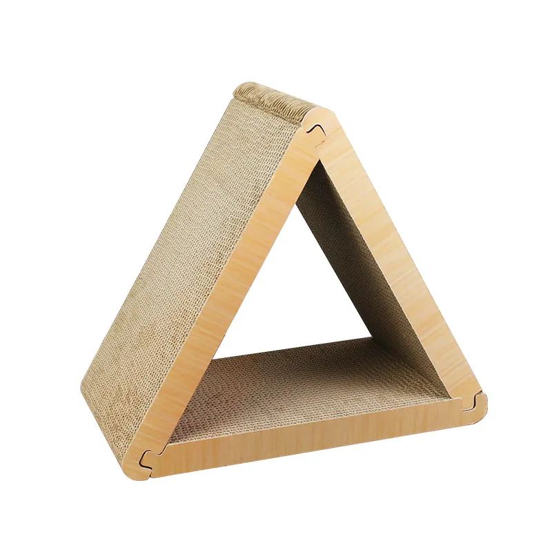 Large Cat Scratch Board Geometric Vertical Triangle - Corner Triangle Catdoor