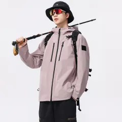 Outdoor Sports Windproof Waterproof Men's Outdoor Jacket - Purple Pink Coat - View 1
