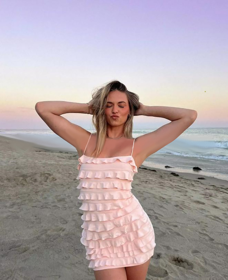 Backless Sheath Vacation Style Dress Pink - Shop at LoveMi