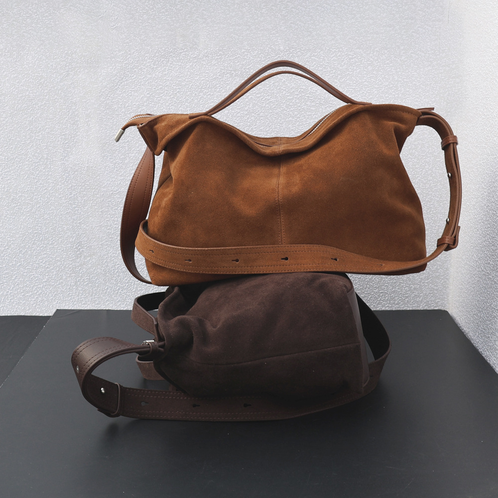 Suede Leather Tote Bag In A Relaxed Effortless Style