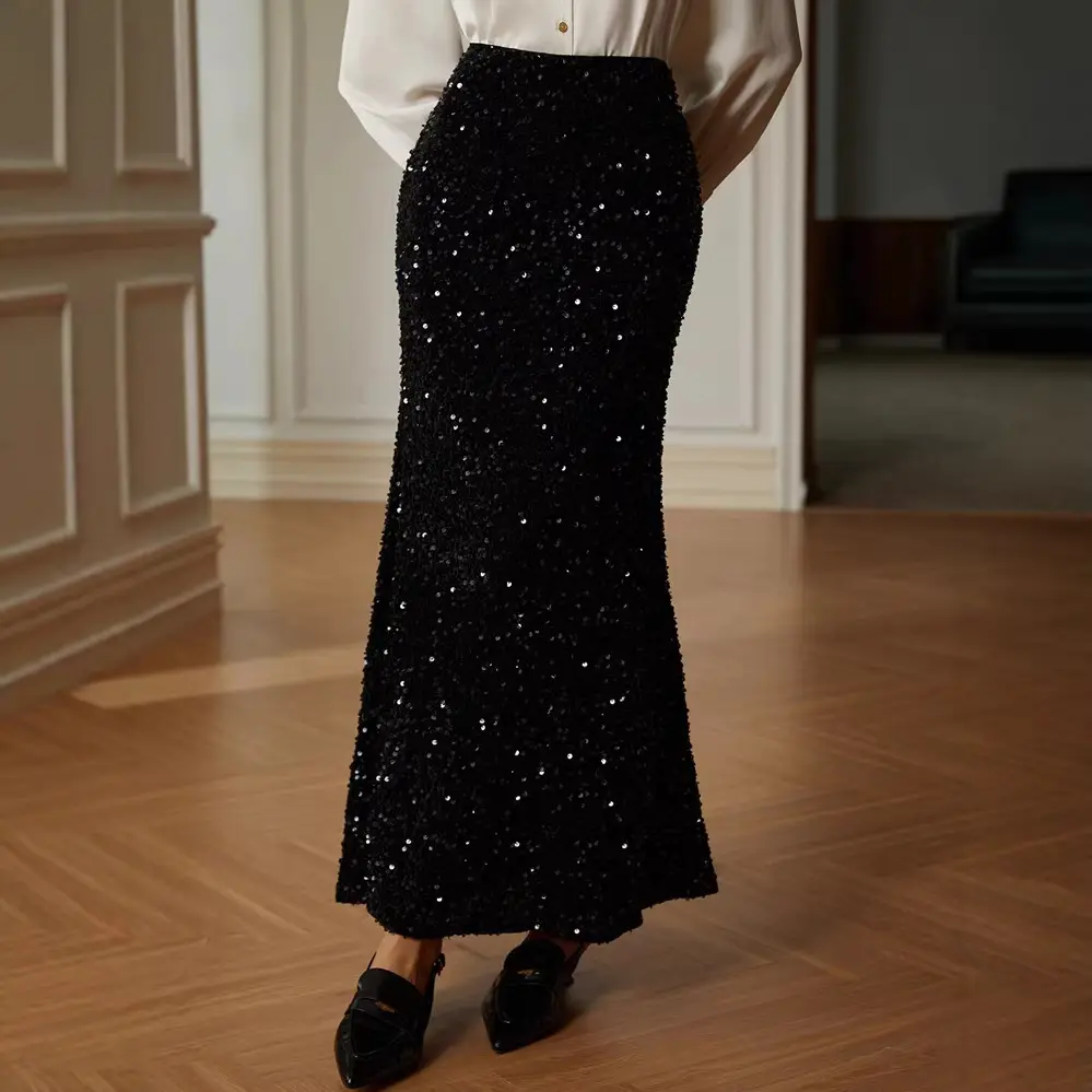 Early Spring High-waisted Figure-flattering Sheath Fishtail Skirt