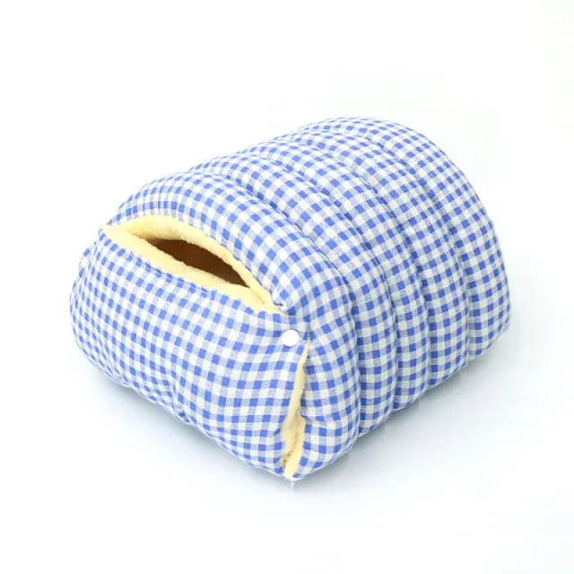 Four Seasons Universal Removable Washable House Closed Cat Kennel Enclosed Cat Nest Sleeping Bag With Plus Space Blue Plaid - Shop at LoveMi