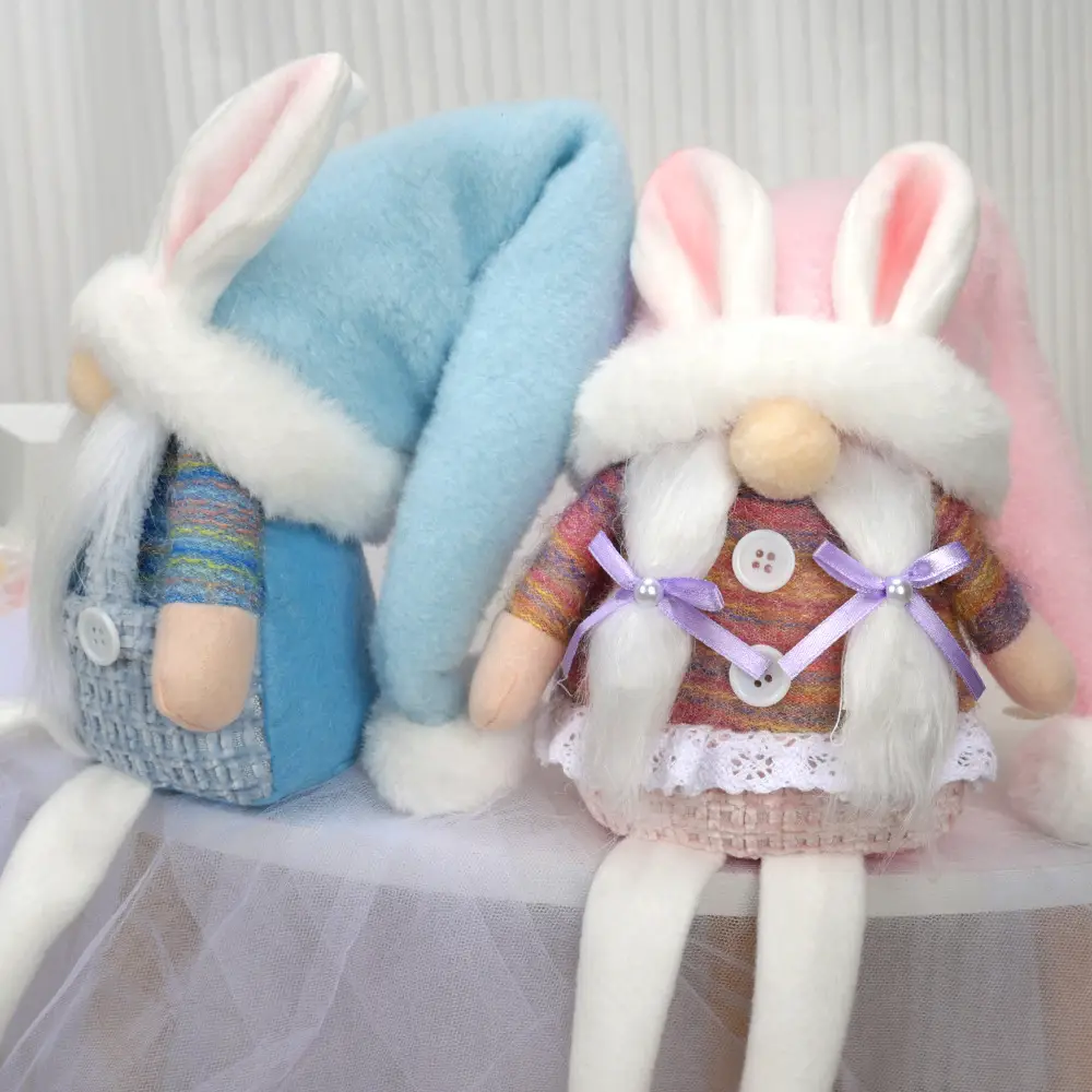 Easter Decoration Cartoon Rabbit Long Leg Doll Home Desktop