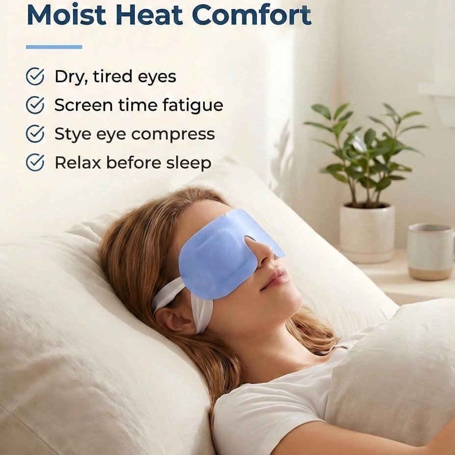Hot Compress Light-Blocking Heating Eye Mask With Steam For Sleep