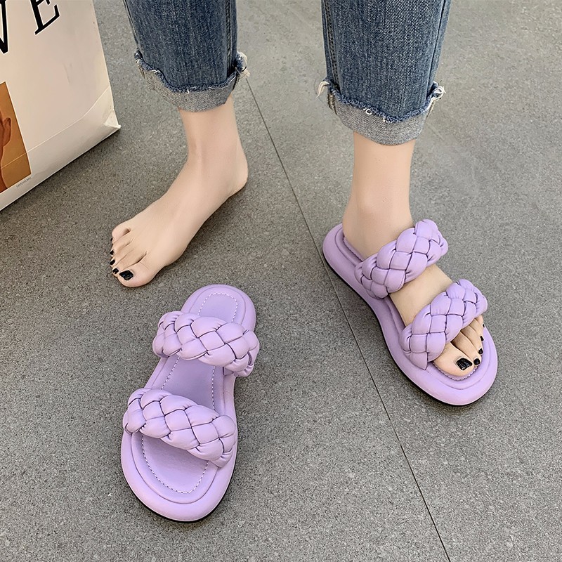 Title 6, Womens New Fairy Style Woven Flat Retro Slippe...