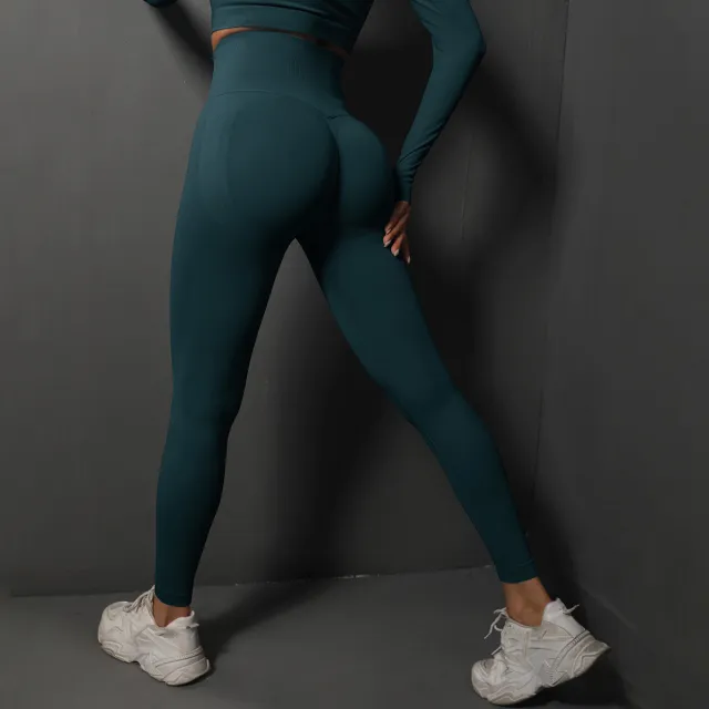 Seamless Stretch High Waist Belly Contracting And Close fitting Trousers 6600 Trousers Dark Blue - Shop at LoveMi
