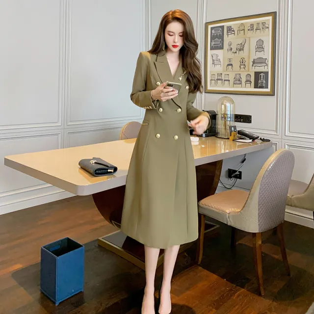 Fashion Trench Coat Women's Design Mid length Green - Shop at LoveMi